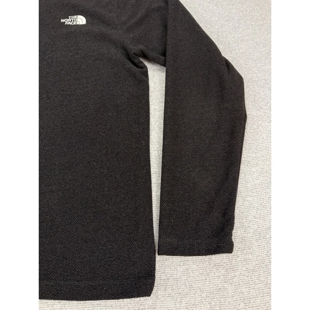 The North Face Mens Large Charcoal Grey Quarter Zip Fleece Pullover Sweater